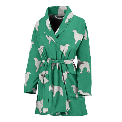 Borzoi Dog Pattern Print Women's Bath Robe-Free Shipping