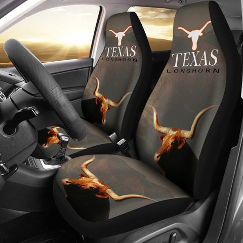 Texas Longhorn Cattle (Cow) Print Car Seat Covers-Free Shipping