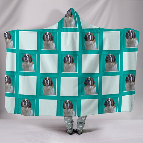 Saint Bernard Dog Patterns Print Hooded Blanket-Free Shipping