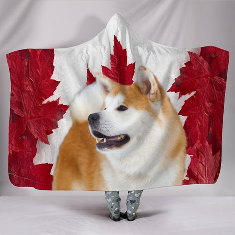 Cute Akita Dog Print Hooded Blanket-Free Shipping