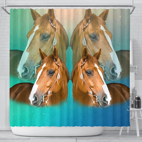 Amazing Quarter Horse Print Shower Curtains-Free Shipping