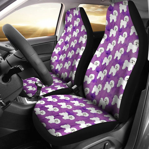 Bichon Frise Dog Pattern Print Car Seat Covers-Free Shipping
