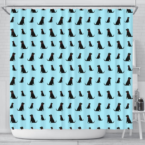Labrador Pattern Print Limited Edition Shower Curtains-Free Shipping
