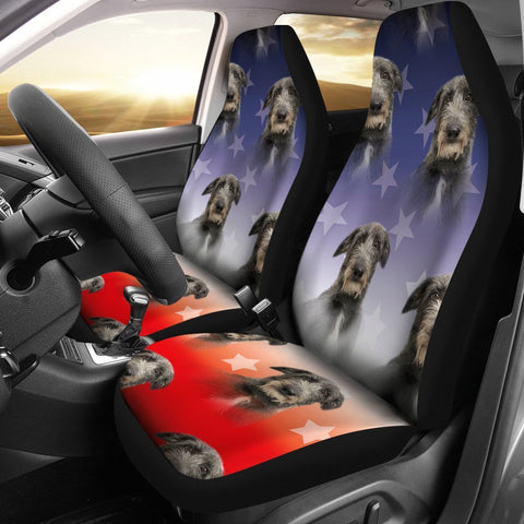 Scottish Deerhound Dog Print Car Seat Covers-Free Shipping
