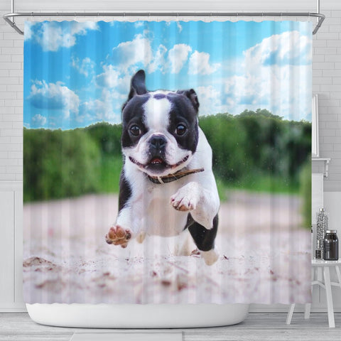 Awesome Boston Terrier Print Shower Curtains-Free Shipping