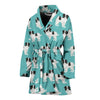 Lovely Japanese Chin Dog Pattern Print Women's Bath Robe-Free Shipping