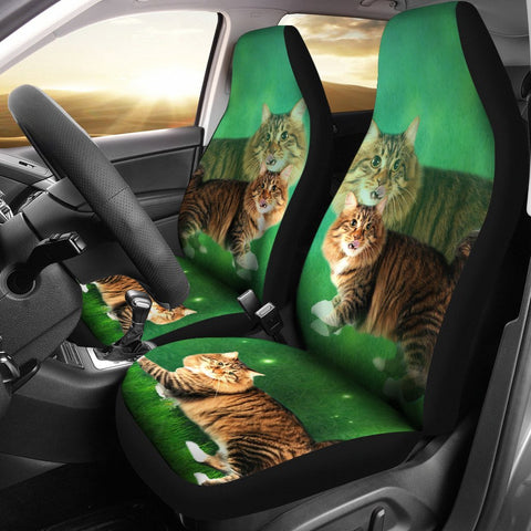 Lovely American Bobtail Cat Print Car Seat Covers- Free Shipping