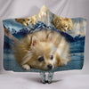 Cute Pomeranian Puppy Print Hooded Blanket-Free Shipping