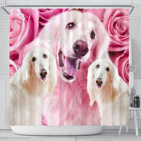 Afghan Hound Print Shower Curtains- Free Shipping