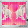 Devon Rex Cat Print Shower Curtain-Free Shipping