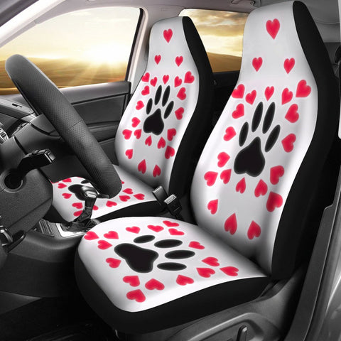 Paws With Love Print Car Seat Covers-Free Shipping