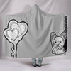 Yorkie with Love Print Hooded Blanket-Free Shipping