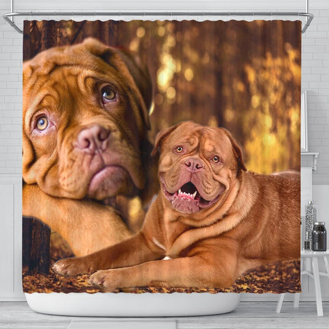 Dogue De Bordeaux Print Shower Curtains-Free Shipping