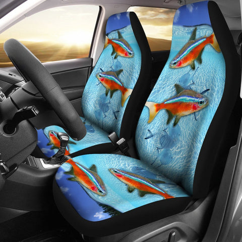 Neon Tetra Fish Print Car Seat Covers-Free Shipping