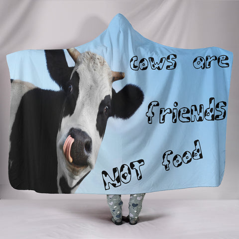 Cows Are Friends Hooded Blanket