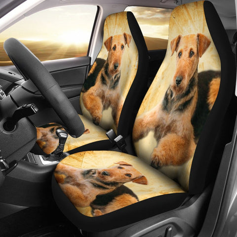 Airedale Terrier Print Car Seat Covers- Free Shipping