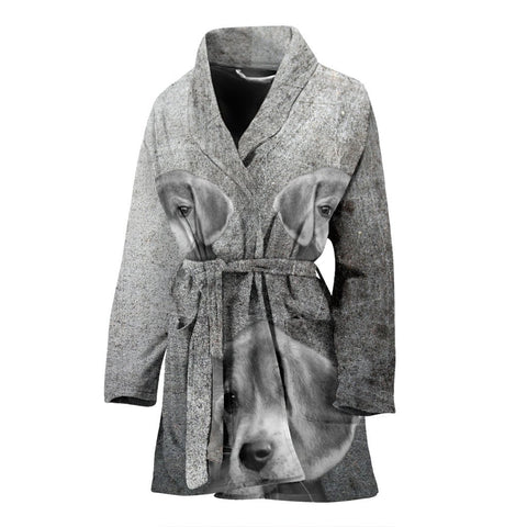 Cute Beagle Print Women's Bath Robe-Free Shipping