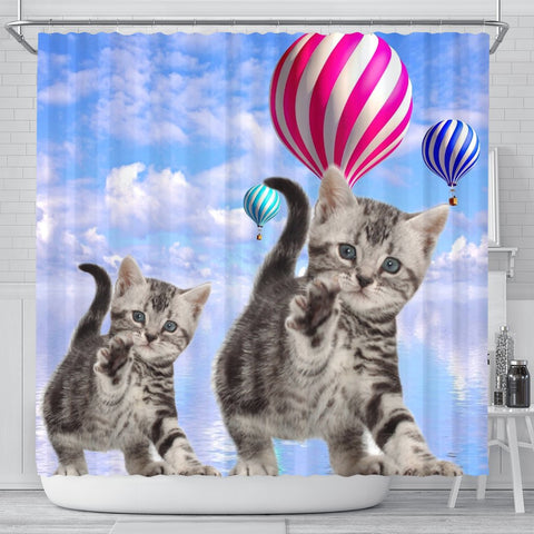 American Shorthair Cat Print Shower Curtains-Free Shipping