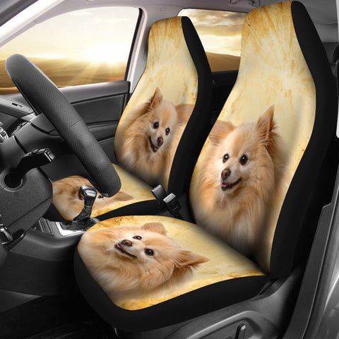 Cute Pomeranian Dog Print Car Seat Covers- Free Shipping