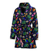 Lovely Parrots With Flower Print Women's Bath Robe-Free Shipping