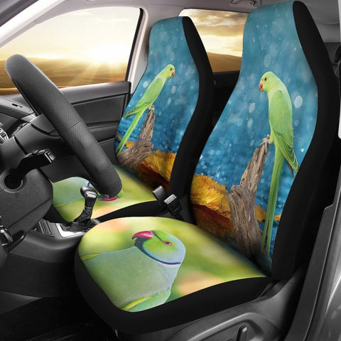 Rose-Ringed Parakeet Bird Print Car Seat Covers- Free Shipping