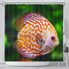 Discus Fish Print Shower Curtain-Free Shipping