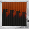 Amazing German Shepherd Dog Shadow Art Print Shower Curtains-Free Shipping