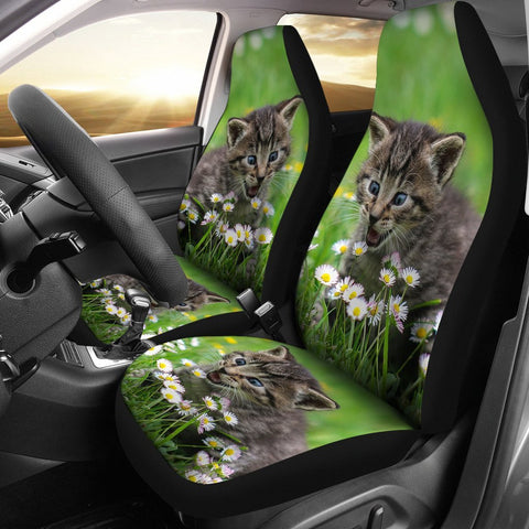 Cute American Shorthair Cat Print Car Seat Covers-Free Shipping
