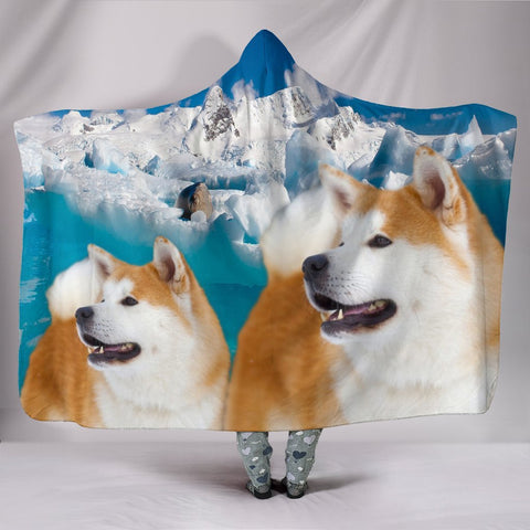 Akita Inu Print Hooded Blanket-Free Shipping