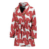 Russell Terrier Dog Pattern Print Women's Bath Robe-Free Shipping