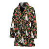 Beagle Dog Floral Print Women's Bath Robe-Free Shipping