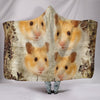 Lovely Golden Hamster Print Hooded Blanket-Free Shipping