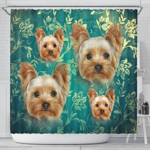 Yorkshire Terrier Print Shower Curtains-Free Shipping