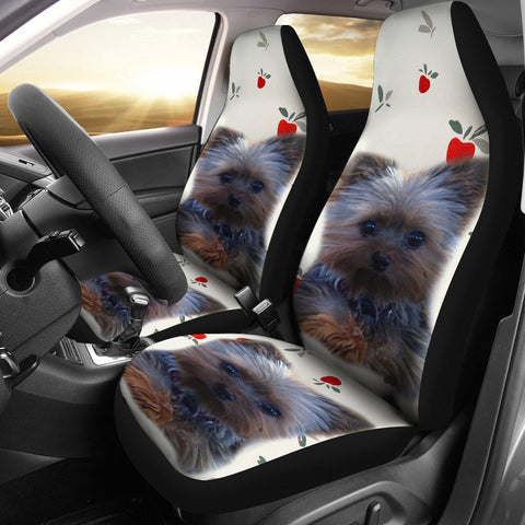 Cute Yorkshire Terrier (Yorkie) Print Car Seat Covers-Free Shipping