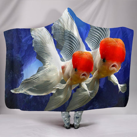 Oranda Fish Print Hooded Blanket-Free Shipping