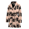 Doberman Dog Pattern Print Women's Bath Robe-Free Shipping