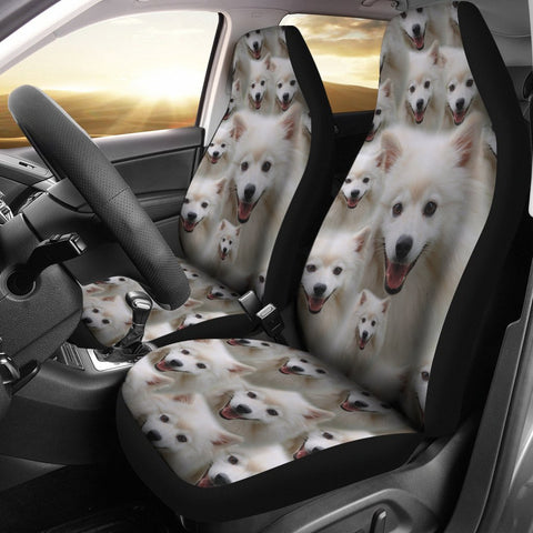 American Eskimo Dog In Lots Print Car Seat Covers-Free Shipping