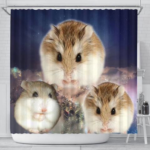 Roborovski Hamster Print Shower Curtains-Free Shipping