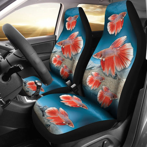 Siamese Fighting Fish Print Car Seat Covers- Free Shipping