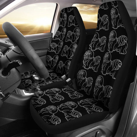 Lhasa Apso Dog Pattern Print Car Seat Covers-Free Shipping