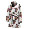 Rottweiler Dog Patterns Print Women's Bath Robe-Free Shipping