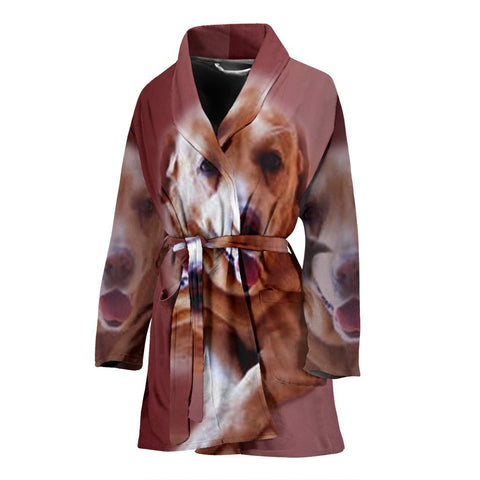 Amazing Labrador Retriever Print Women's Bath Robe-Free Shipping