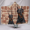 Miniature Pinscher Print Hooded Blanket-Free Shipping