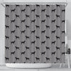 Curly Coated Retriever Dog Pattern Print Shower Curtains-Free Shipping