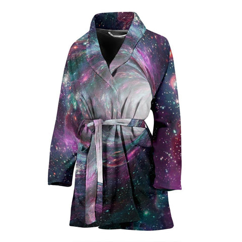 Space Warmhole Print Women's Bath Robe-Free Shipping