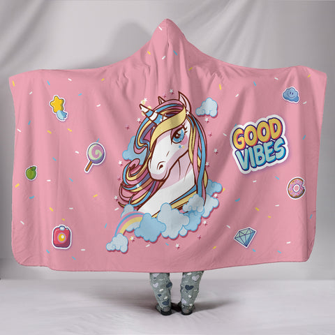 I'm a Unicorn Hoodie Blanket - Good Vibes