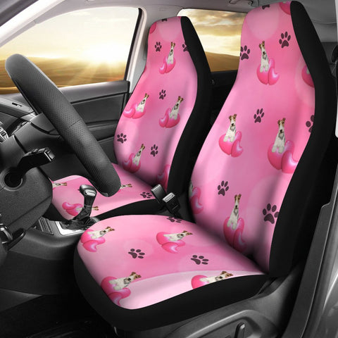 Wire Hair Fox Terrier dog Print Car Seat Covers-Free Shipping