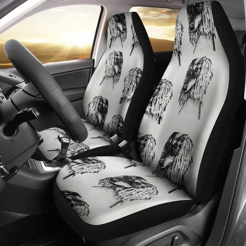 Sketch Of Saluki Dog Print Car Seat Covers-Free Shipping