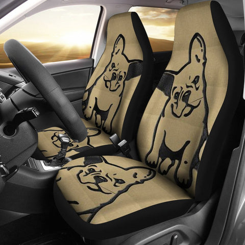 Cute BullDog Print Car Seat Covers-Free Shipping