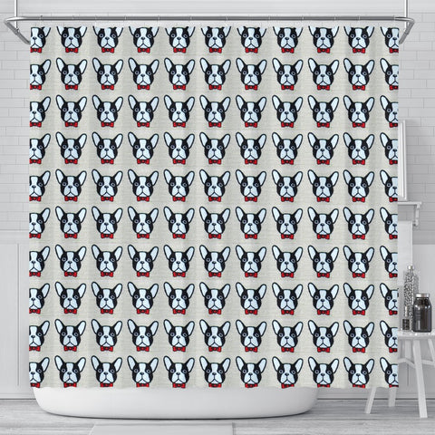 French Bulldog Pattern Print Limited Edition Shower Curtains-Free Shipping